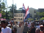 Belizean protests, 21st January 2005
