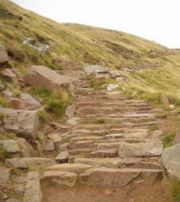 The lower part of the Ben Path, maintained at a high standard to accommodate 75,000 people a year.