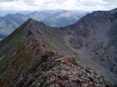 The CMD Arête from near the summit of Carn Mòr Dearg.