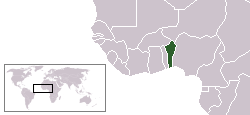 Location of Benin