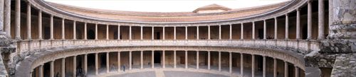 Inner court of the Charles V Palace in Granada