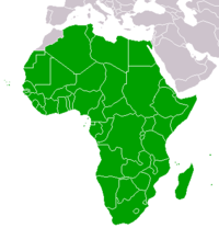 Map of the African Union.