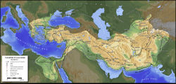 Map of Alexander the Great's Greek empire.