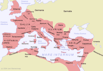 The Roman Empire under Trajan (98 - 117).