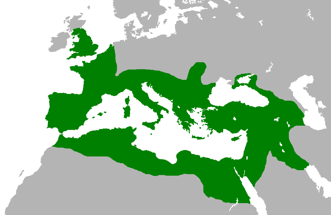 The Roman Empire reached its greatest extent in year 116.