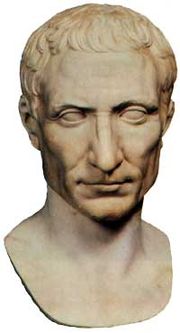 Bust of Julius Caesar, whose rise to power and assassination set the stage for Augustus to establish himself as the first Princeps.