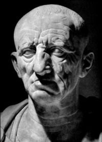 Roman sculpture was at its most original in the production of strongly characterized portraits such as this bust of Cato the Elder.