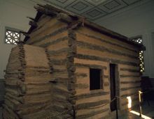 Symbolic log cabin at Abraham Lincoln Birthplace National Historic Site