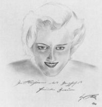 Sketch of Eva Braun by Hitler.