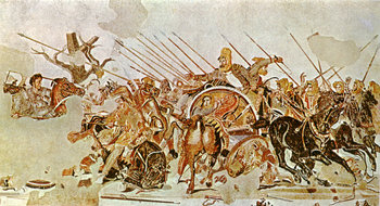 Alexander Mosaic, showing Battle of Issus, from the House of the Faun, Pompei