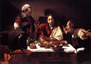 Supper at Emmaus, 1601. Oil on canvas, 139 x 195 cm. National Gallery, London.