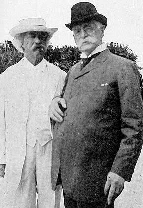 Mark Twain and Henry Huttleston Rogers in 1908