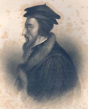 Engraved from the original oil painting in the University Library of Geneva, this is considered Calvin's best likeness.