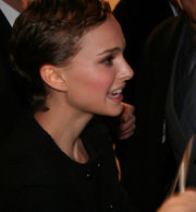 Portman with her shorter hair after it was shaved for her role in V for Vendetta, 2006
