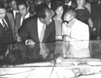 President Sadat visiting Ramesses II's mummy.