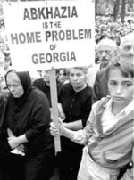 There are approximately 300,000 Georgian IDPs from Abkhazia