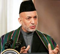 The current President of Afghanistan, Hamid Karzai.