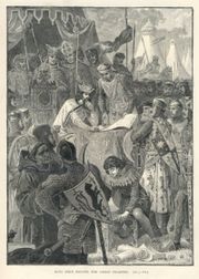 King John of England signs Magna Carta
