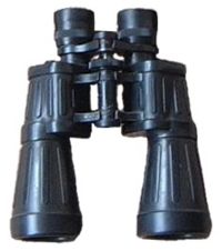 Porro-prism binoculars with central focusing