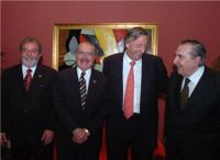 Current and Former Presidents of Brazil and Argentina on the 20th anniversary of the Mercosur.