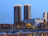 Hilton Hotel to the right of River View Towers, Buenos Aires