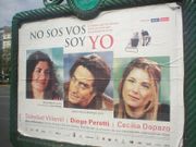 A film poster in Buenos Aires. The title exemplifies the phenomenon of voseo.