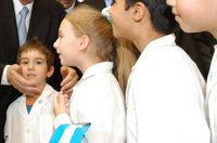 The ubiquitous white uniform of Argentine school children; it is a national symbol of learning