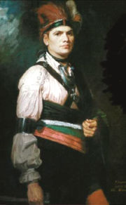 Mohawk leader Joseph Brant led both Indians and Loyalists in battle.