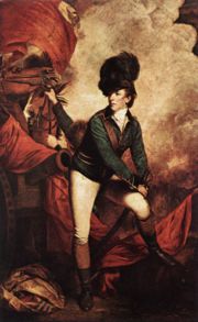 The young and dashing Banastre Tarleton was perhaps the best cavalry commander in the war—and the most hated man in the South.  This portrait was painted by Sir Joshua Reynolds in 1782.