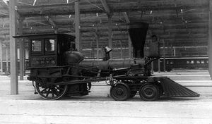 The Chicago and North Western Railway's first locomotive, 4-2-0 Pioneer.