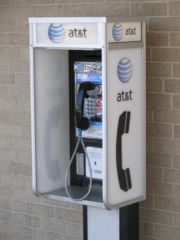 New AT&T payphone signage.