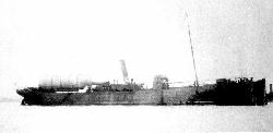 The Russian captive balloon carrier Russ in 1904.