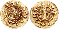 Gold coin of King Israel.