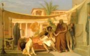 Jean-Léon Gérôme (1824-1904): Socrates seeking Alcibiades in the House of Aspasia, 1861