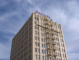 The Santa Fe Building in the downtown area.