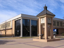 The clock tower at the Amarillo College's Washington Street Campus.