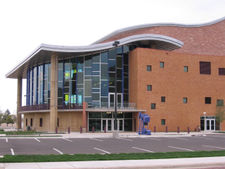 The Globe-News Center for the Performing Arts building is located near the Amarillo Civic Center.