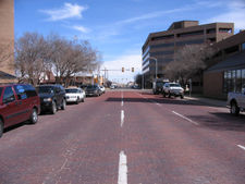 Several streets around Amarillo's downtown area are still paved in bricks.