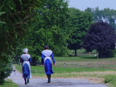 Amish women in Lancaster County, Pennsylvania.