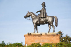 1st Duke of Wellington astride Copenhagen his charger in Matthew Wyatt's statue on Round Hill, Aldershot
