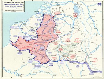 The German Blitzkrieg offensive of mid-May, 1940.