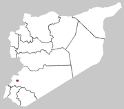 Location of Damascus in relation to the rest of Syria