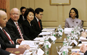 Rice convenes a meeting of the Commission for Assistance to a Free Cuba in December 2005