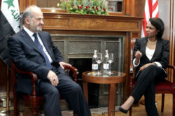 Rice meets with former Iraqi Prime Minister al-Jaafari in June 2005