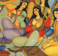 Farhang culture has always been the focal point of Iranian civilization. Painting of Persian women musicians from Hasht-Behesht Palace ("Palace of the 8 heavens").