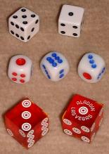 European-style, Chinese-style, and casino dice.