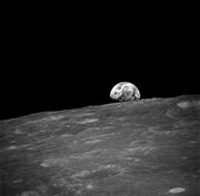 The first time an "Earth-rise" was seen from the moon.