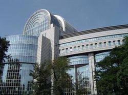 The European Parliament building in Brussels