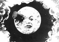Still from silent movie "Le voyage dans la lune" (1902) by Georges Méliès.