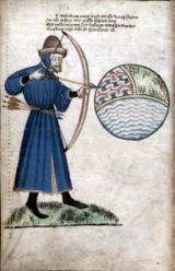 Artistic representation of a spherical Earth, (c.1400).